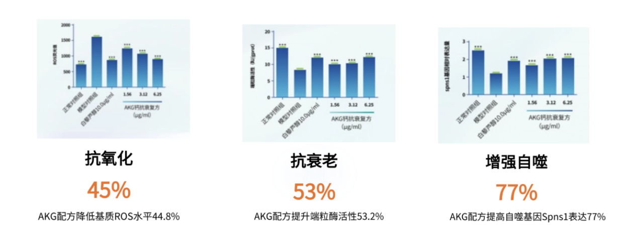 α-酮戊二酸钙 (Ca-AKG) 实验数据